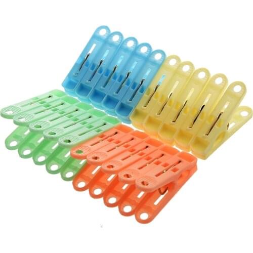 Plastic Clothing Pegs Clips Clothes Pins 20 Pcs Assorted Colors