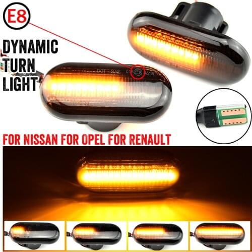 Sequential Flashing LED Turn Signal Side Marker Light For Dacia Duster Dokker Lodgy Renault Megane 1 Clio1 2 KANGOO ESPACE Smart