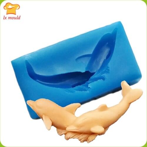 LXYY Dolphin Silicone Mould Ice Chocolate Fondant DIY Mold Marine Creature Marine Theme Craft Clay