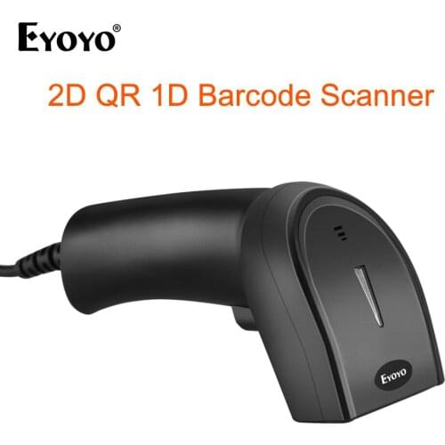 Eyoyo QR Barcode Scanner Portable Wired 1D 2D USB Bar Code Reader For Windows DataMatrix 2D Code Scanner PDF417 Reader