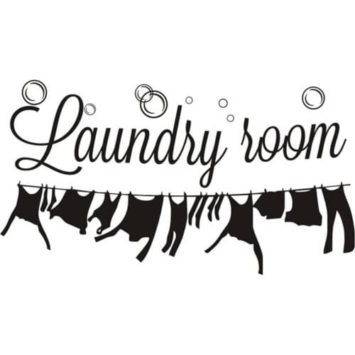 Laundry Decor Laundry Room Wall Decal Quotes Wall Decorations Black