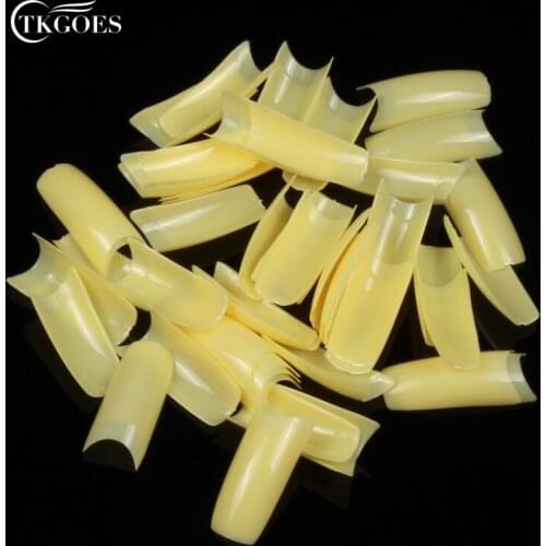 TKGOES 500pcs French Nail Tips 10 Size Half Nails False Nails Charm Fake False Nail Tips Half for Finger Art UV Gel Tips #26