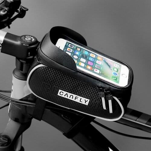 7.2 inch TPU Touch Screen Bicycle Handle Bar Bag For iPhone 12 11 Pro Max XR 8 7 Plus Bike Bag Frame Front Top Tube Cycling Bag