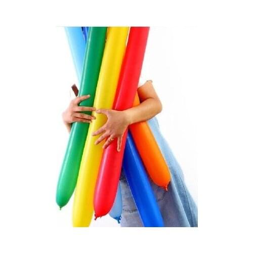 100pcs/lot Mix color 360N long balloon birthday wedding party festival decoration latex big magic balloon modeling