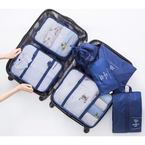High Quality 7PCS/set Packing Cube for Suitcase 2020 Travel Organizer Bag Women Men Shoe Clothes Luggage Travel Bags