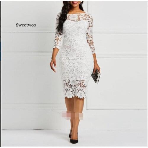 Women Mini Dress Summer Sexy Patchwork Lace Solid Off Shoulder Slash Neck Seven Sleeve Party Dresses Elegant Vestido