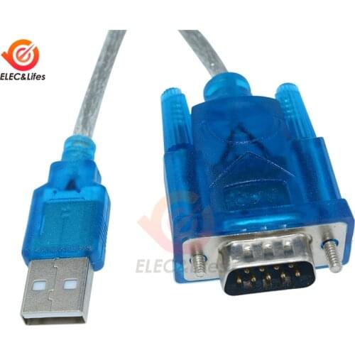 1Pcs USB 2.0 to RS232 Serial Port 9 Pin DB9 Cable Serial COM Port Adapter Convertor Connector