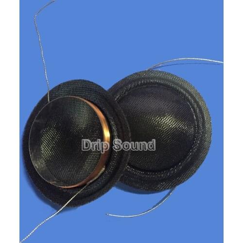 2pcs 25.5mm Tweeter Voice Coil Horn Speaker Treble Crystal Aluminum Sound Film Diaphragm Drive Head Repair Parts