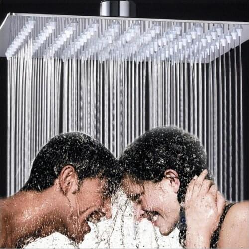 20pcs 10 inch size 26cm*26cm fashion square stainless steel ultra thin showerheads rainfall shower head Bathroom shower faucet