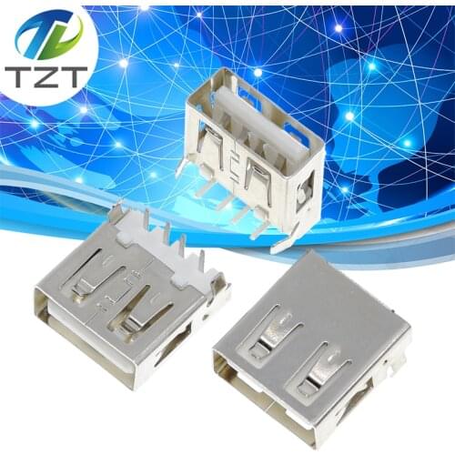 2020 Hot Sale 10Pcs USB Type A Standard Port Female Solder Jacks Connector PCB Socket USB-A Type
