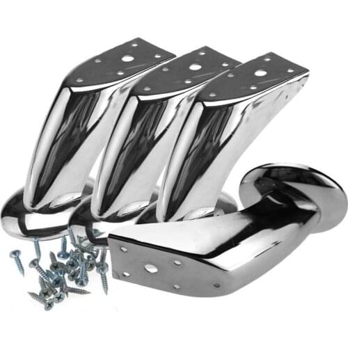 4Pcs Furniture Chair Cabinet Beds Settee 120Mm Legs Chrome Sofa Plinth Legs