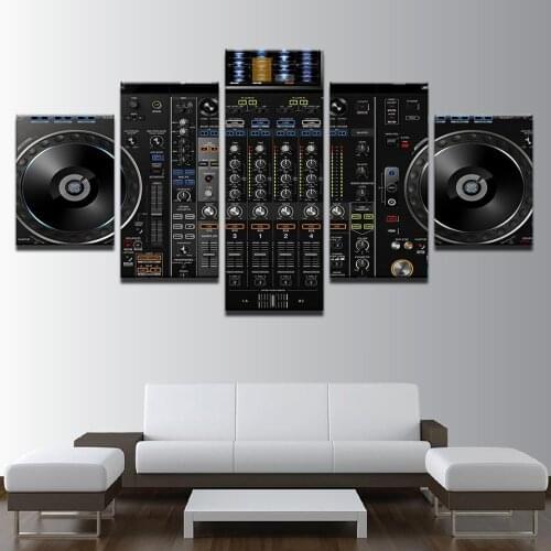 5 Piece Canvas Wall Art DJ Techno Musical Oil Painting Home Decor HD printed On Canvas Drop Shipping
