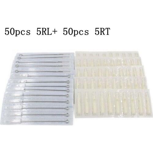 5RL+5RT) 50pcs True star Tattoo Needles & 50pcs TIP TOP White Tattoo Tips for Tattoo Needles Tips Tattoo Supply free shipping