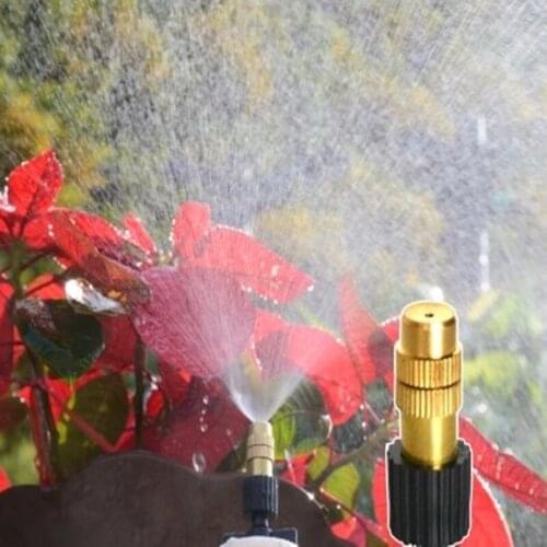 6mm Connect Brass Misting Sprinkler Adjustable Nozzle Micro Irrigation Drip Watering Home Sprayer Micro Drip Irrigation M166