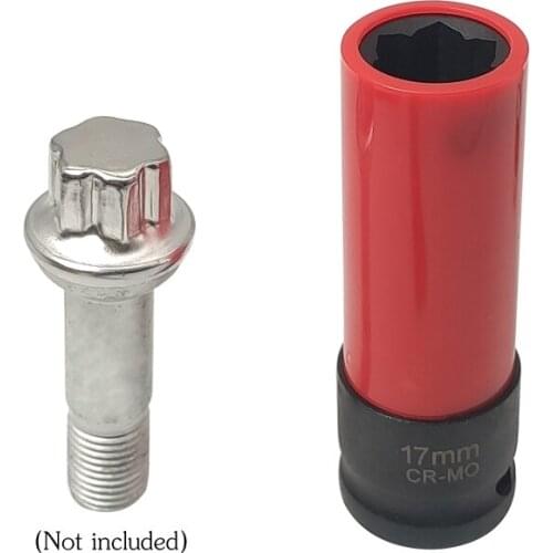 Automobile Tire Anti-Theft Screw Sleeve Flower Design Lug Nut Socket Lug Bolt Socket Security Key Wrench Practical Auto Parts