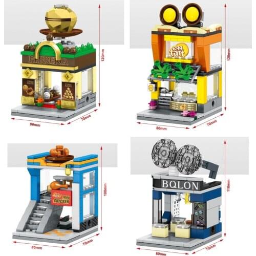 SEMBO Blocks Mini Street Store DIY Building Bricks Cute Small Shop Model Educational Kids toys Children Gifts SD6088-SD6091