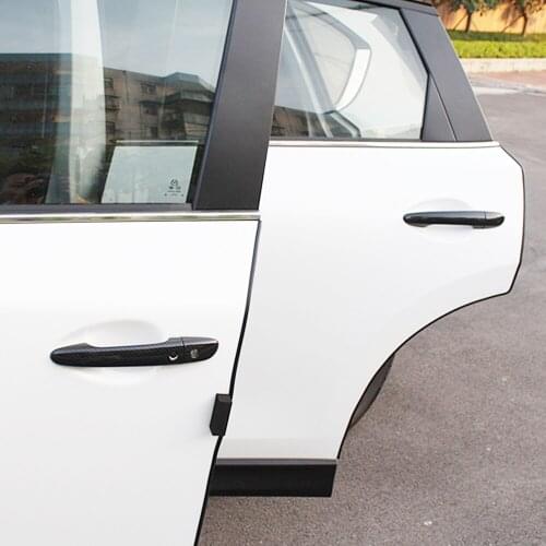 For Mazda CX-3 CX-5 CX-9 Demio Carbon Fiber Printed Exterior Side Door Handle Cover Trim Moulding Frame For Mazda 2 Mazda2 Demio