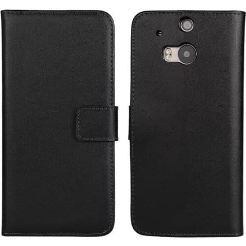 11 Color High Quality Genuine Leather Wallet Case Cover For HTC One M8 with Card Holder and TV Function Phone Case Free