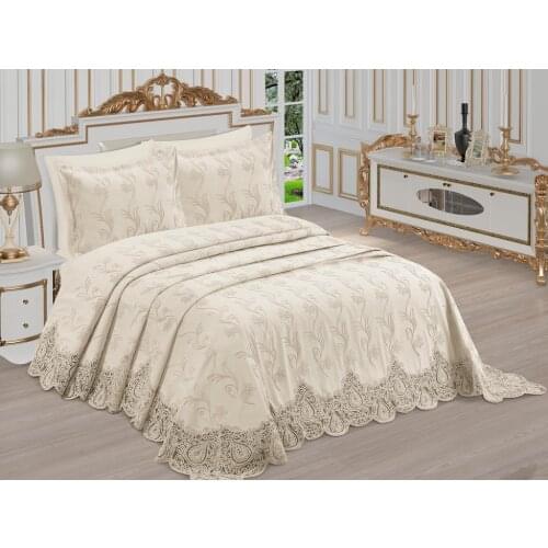 Dower Land Of Palmyra Embroidered Chenille Pique Pack Cream