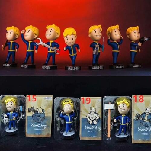 Fallout Vault Boy Bobble Head Doll PVC Action Figure Toy Gaming Figurines Children Adult Collection Model Doll Gifts T30