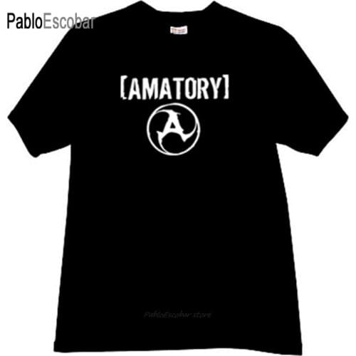 Cotton t-shirt mens brand tees AMATORY Russian metalcore band T-shirt in white male fashion tshirt 4XL 5XL plus size