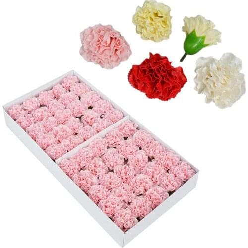 Hot New Carnation Soap Flower Mothers Day Gift Box Bouquet Decorated Artificial Handmade