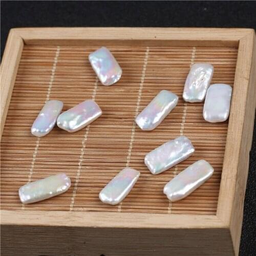 Hot sale rectangle irregular shape pearl loose beads for making jewelry
