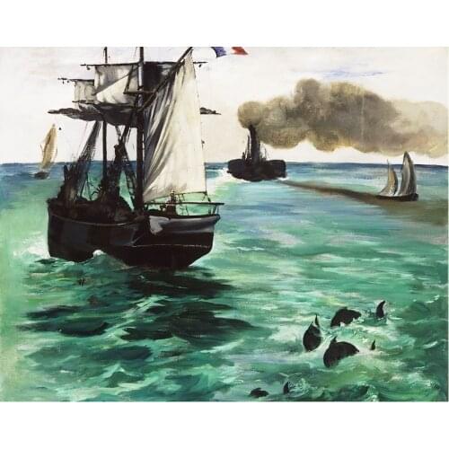 Canvas Painting The Rue Mosnier with Flags Wall Art Prints Modern Pictures Living Room Bedroom Wall Poster Canvas Art