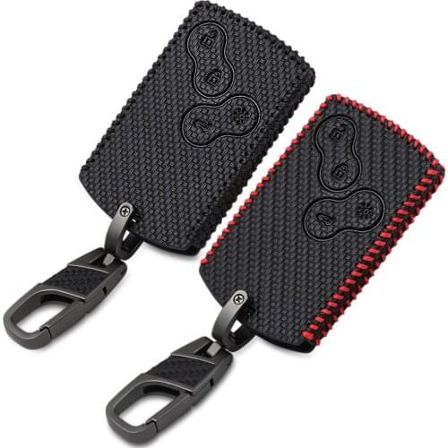Leather Key Holder Key Case for Renault Duster Sandero Captur Twingo Clio Megane Scenic Koleos Protector Cover
