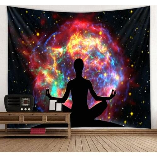 Meditation Chakra India Buddha Statue Tapestry Mural Mandala Tapestry Witchcraft Bohemian Hippie Home Decor Yoga Mat