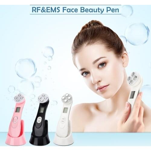 Facial Mesotherapy Electroporation RF Radio Frequency LED Photon Face Lifting Tighten Wrinkle Removal Skin Care Beauty Devices