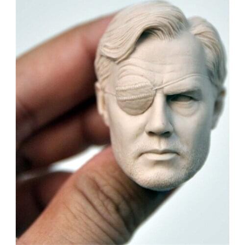 Unpainted 1/6 Scale Movie Character One-Eyed Governor Head Sculpt Model Head Action Figure Dolls For Hot Toys Figure Body No.85