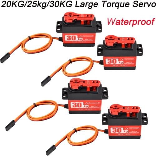 Update RC Servo 20KG / 25KG / 30KG Full Metal Gear Digital Servo 180 Degree Baja Waterproof of Version 25T Arm for cars RC Toy