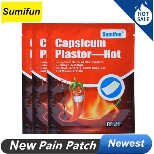 16 Pcs / 2 Bags Capsicum Patch Pain Relief Plaster For Joint back muscle Pain Rheumatism Pain Patch Health Care Products