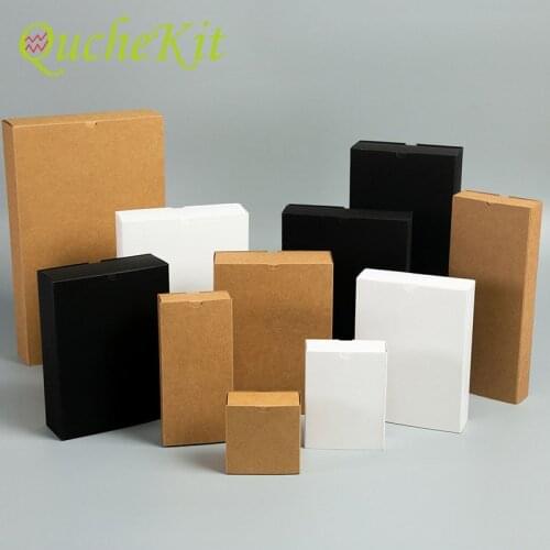 5/10PCS Cardboard Kraft Paper Gift Box Drawer Small Box Pull-Out Jewelry Small Box Chocolate Candy Biscuit Packaging