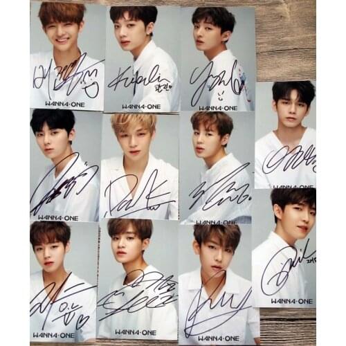 Signed KPOP WANNA ONE autographed photo 11 photos set 6 inches freeshipping 072017