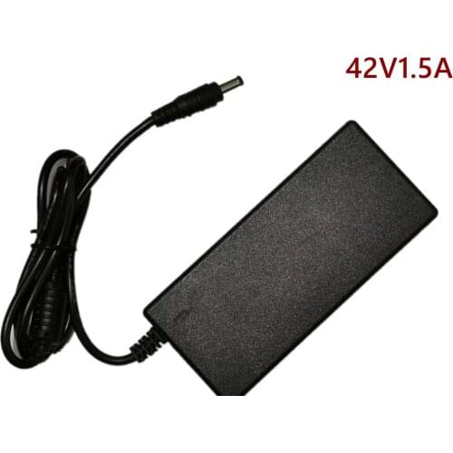 Portable lithium battery charger, 42V, 1.5A, 100-240v, 5.5MM x 2.1MM polymer charger, EU / AU / US / UK plug