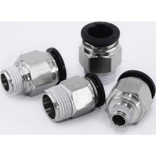 PC 4/6/8/10 Series Threaded Straight Pneumatic Connector Tube Pipe Fittings for Air Gas Water Tube