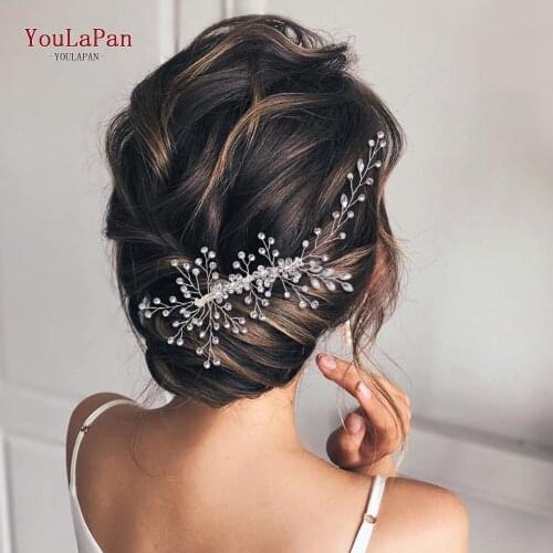 TOPQUEEN HP15 Bridal Hair Comb Rhinestone Bride Head Ornaments Vintage Wedding Bridal Hair Comb Hair Clip Girlfriend Gift