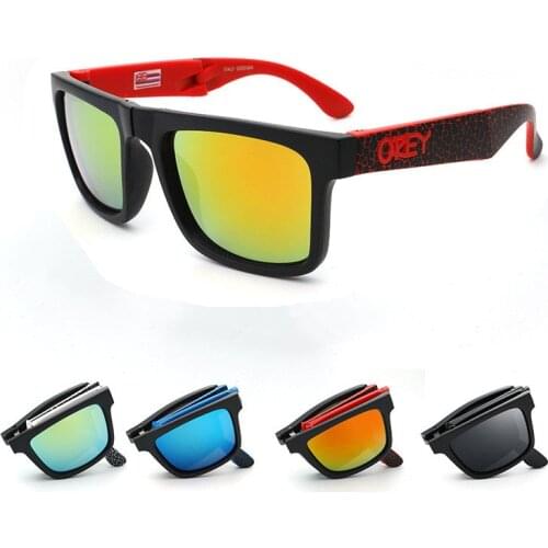 Folding Sunglasses KEN BLOCK Brand Designer Sun Glasses Reflective Coating Square Spied For Men And Women Rectangle Gafas De Sol