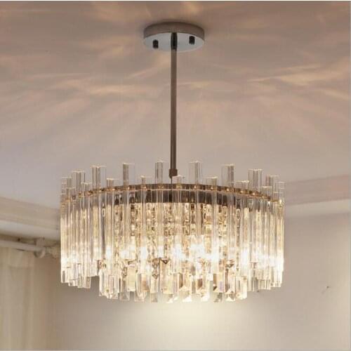 Modern Crystal Chandeliers Square/Round Hanging LED Chandelier For Bedroom Living room Kitchen Nordic Dining room Light