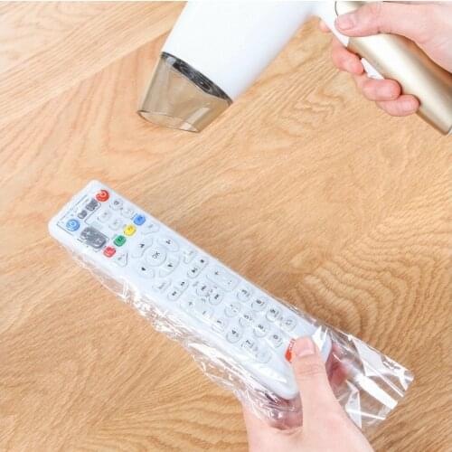1set=5pcs 27*11cm Dust Proof Waterproof Heat Shrink Film Clear Video TV Air Condition Remote Cover Case Storage Bags Protector