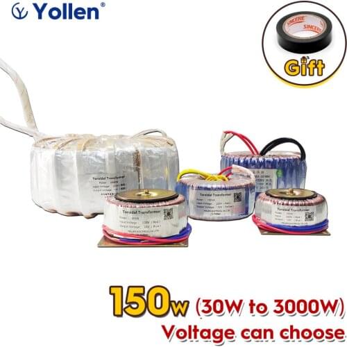 RING Type 150W Toroidal Power Transformer 150VA Circle Voltage Customized 220V/380V to 6V/9V/12V/18V/24V Audio power amplifier