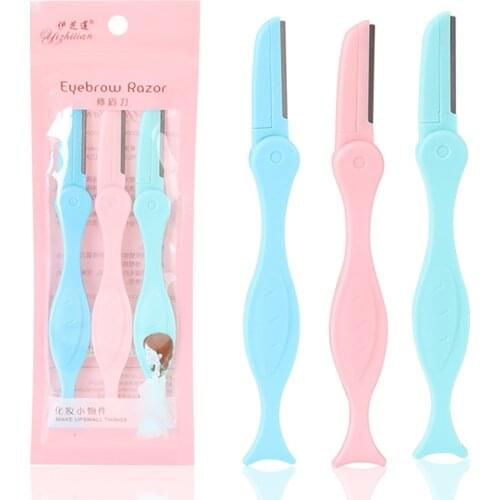 Eyebrow Trimmer Stainless Steel Eyebrow Razor Eye Brow Shaver For Makeup Cosmetic Kit Dermaplaning