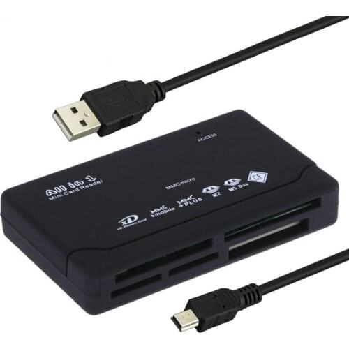 All In One Card Reader USB 2.0 SD Card Reader Adapter Support TF CF SD Mini SD SDHC MMC MS XD