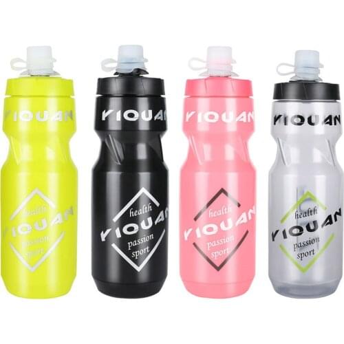 710ML MTB Bike Water Bottle with Dust Cover Portable Fitness Bicycle Kettle Portable Outdoor Fitness Sports Cycling Water Bottle