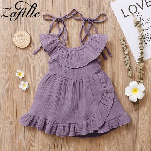 ZAFILLE Baby Dress Newborn 2021 Summer Ruffles Off Shoulder Baby Girl Dresses Summer 2021 Costume For Babies Cotton Infant Dress