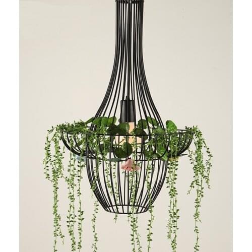 Italy designs iron art lamp flower pots sky gardens potted plants Nordic restaurant pendant lights creative pendant lamp LO71818