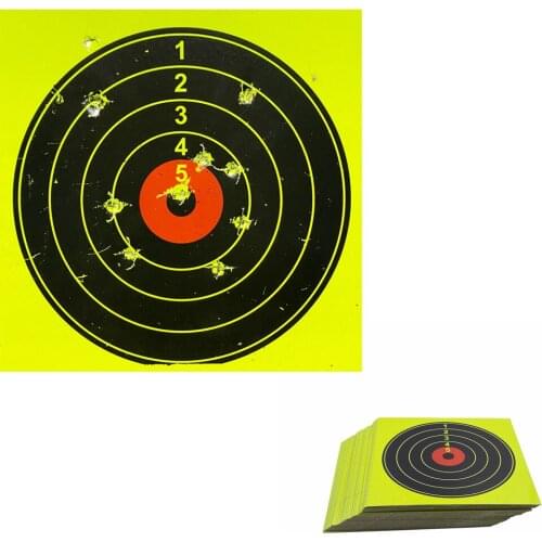 Yellow Cardboard Splatter & Reactive Paper Target Can be Matched with Pellet Trap 20 Pcs 5.50"*5.50"(14cm*14cm)