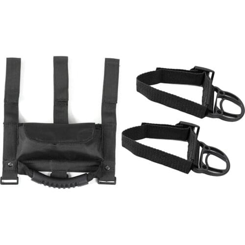 1 Pcs Car Roll Bar Grab Handle with Sunglasses Holder Storage Bag & 1 Pcs Roll Bar Coat Hanger Clothes Hook